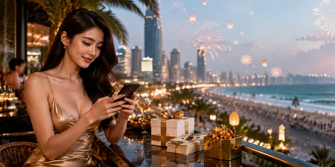 Người dùng chơi casino trên điện thoại tại lễ hội ở Đà Nẵng