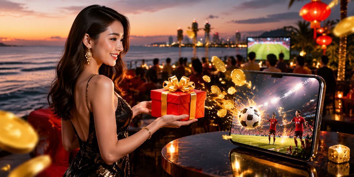 Người dùng nhận thưởng phong bì đỏ và tham gia cá cược trực tuyến tại bãi biển Đà Nẵng